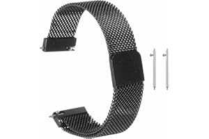 HARFINGTON Stainless Steel Mesh Watch Band Quick Release Metal Replacement Adjustable Watch Strap with Magnetic Buckle for Men Women