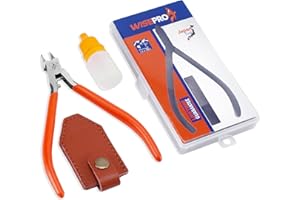 WISEPRO 4.7 Inch Model Nipper, Plastic Model Nippers with Sharp Thin Single Edge & Leather Cover, Model Sprue Cutter Tool Kit