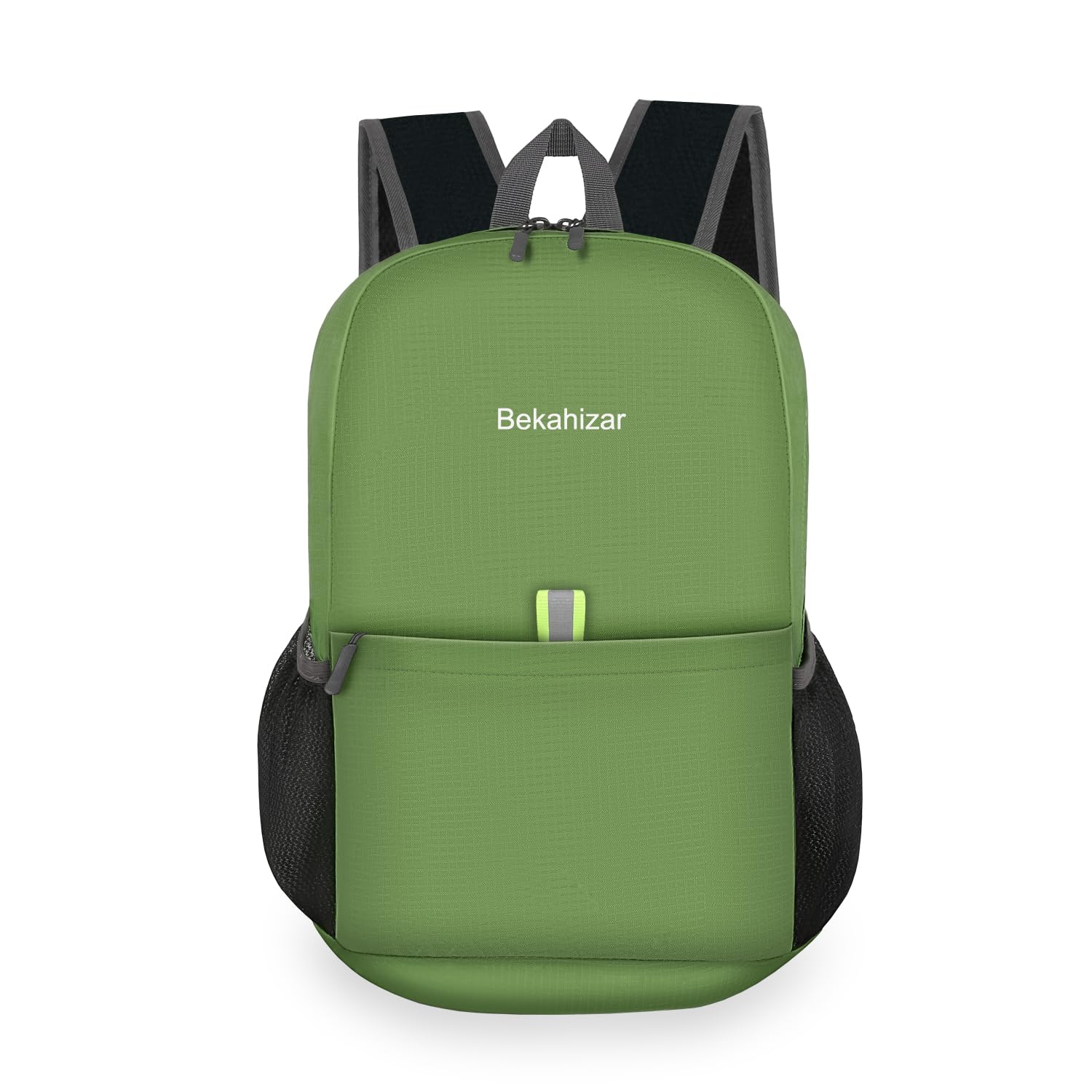 Bekahizar Small Rucksack 15L Packable Backpack Hiking Daypack Foldable Day Bag For Men Women Teens Travel Camping City Walking Mountaineering Climbing (Green)