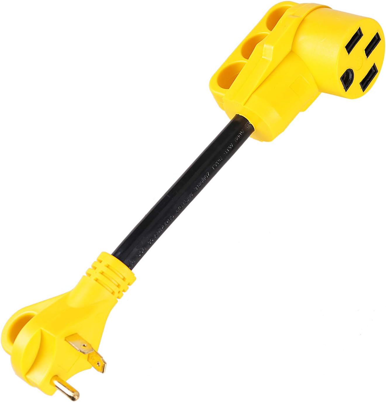 BrightHome 30 Amp Male to 50 Amp Female RV Power Cord, Heavy Duty Electrical Adapter with Dogbone Grip Handle, 30M/50F RV Plug Adapter, 12 Inches (125V/3750W): Automotive