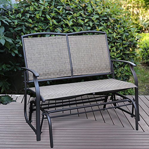 image for PATIO TREE Patio Swing Glider Bench for 2 Person All Weatherproof Rock