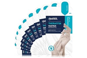 Mediheal Theraffin Hand Mask 10 Pairs, Exfoliating Glove with Shea Butter, Argan Oil, and Ceramide, Deep Exfoliating Gloves for Cracked Hands Repair and Instant Moisturization