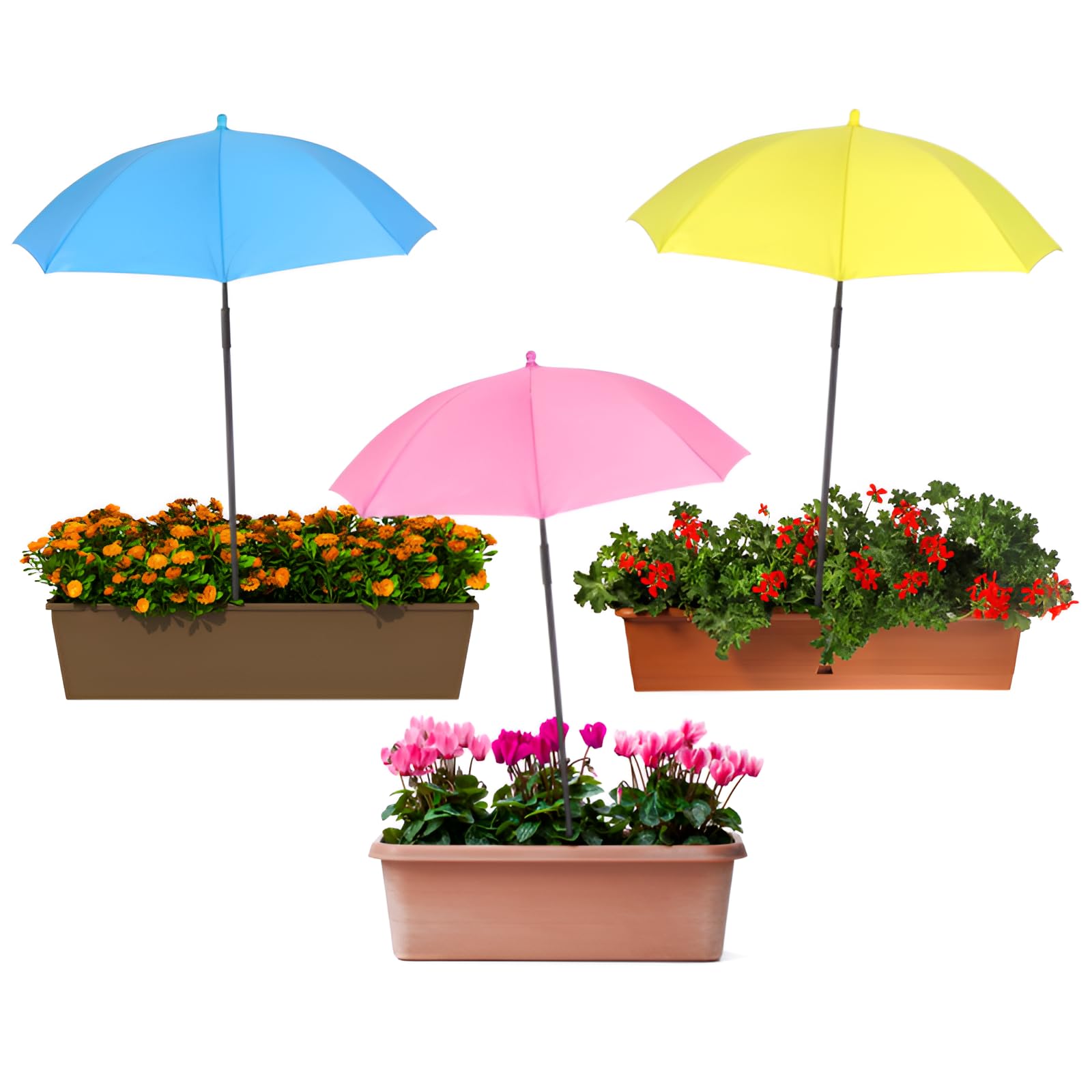 Photo 1 of (USED/FAIR) ACUDUDOMA 3 Pack Plant Umbrellas for Outdoor Plants, 26" Larger Plant Shades for Potted Plants and Garden Beds, 40" Height Garden Umbrella Sun Protection Shade Cover for Flowers Fruits Vegetables