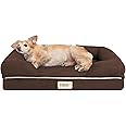 Chester Small Dog Bed - Orthopedic Memory Foam Mattress, Calming Couch, Wall Rim Pillow, Water Resistant, Washable Cover, Non-Slip, Cocoa Brown
