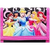 Walt Disney 6 Princess Trifold Wallet in Black