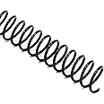 Rayson 7.9mm Plastic Spiral Coil Binding 3:1 Pitch, 5/16inch, 40 Sheets Capacity Black Coil Binding Spines - Versatile for Office and Educational Tasks, Pack of 100
