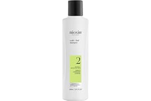Nioxin System 2 Scalp + Hair Thickening Shampoo for Natural Hair with Progressed Thinning | Cleanse & Boost Hair Density with Niacinamide & Biotin