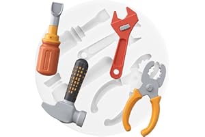 QDMOLDS Construction Tools Candy Molds Hand Tools Silicone Mold Wrench Hammer Pliers Molds for Cake Decoration Cupcake Topper