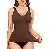 LODAY Compression Tanks for Women Shapewear Tank Top Tummy Control V Neck Camisole Cami Tops