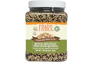 Pride Of India - Natural Three Color Quinoa - 100% Royal Bolivian Superior Grade Protein Rich Whole Grain, 1.5 Pound (24oz) J