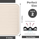 Linda's Essentials Silicone Trivets 2 Pack 30x23 cm Beige Heat Resistant view 6