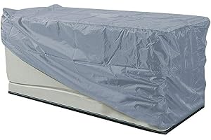 CashMuch 210D Oxford Outdoor Storage Box Cover, Waterproof Patio Box Dust Protector for Garden Table and Bench, Weather Resis