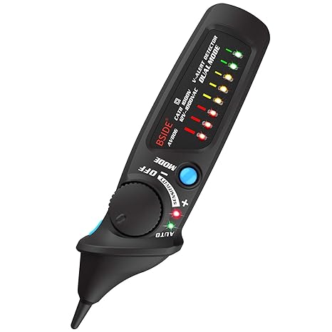 Bside AVD06 Non-Contact Voltage Detector Electric Power Socket Outlet AC Voltage Tester Pen 12-1000V Auto/Manual Mode Adjustable Sensitivity NCV Live ...