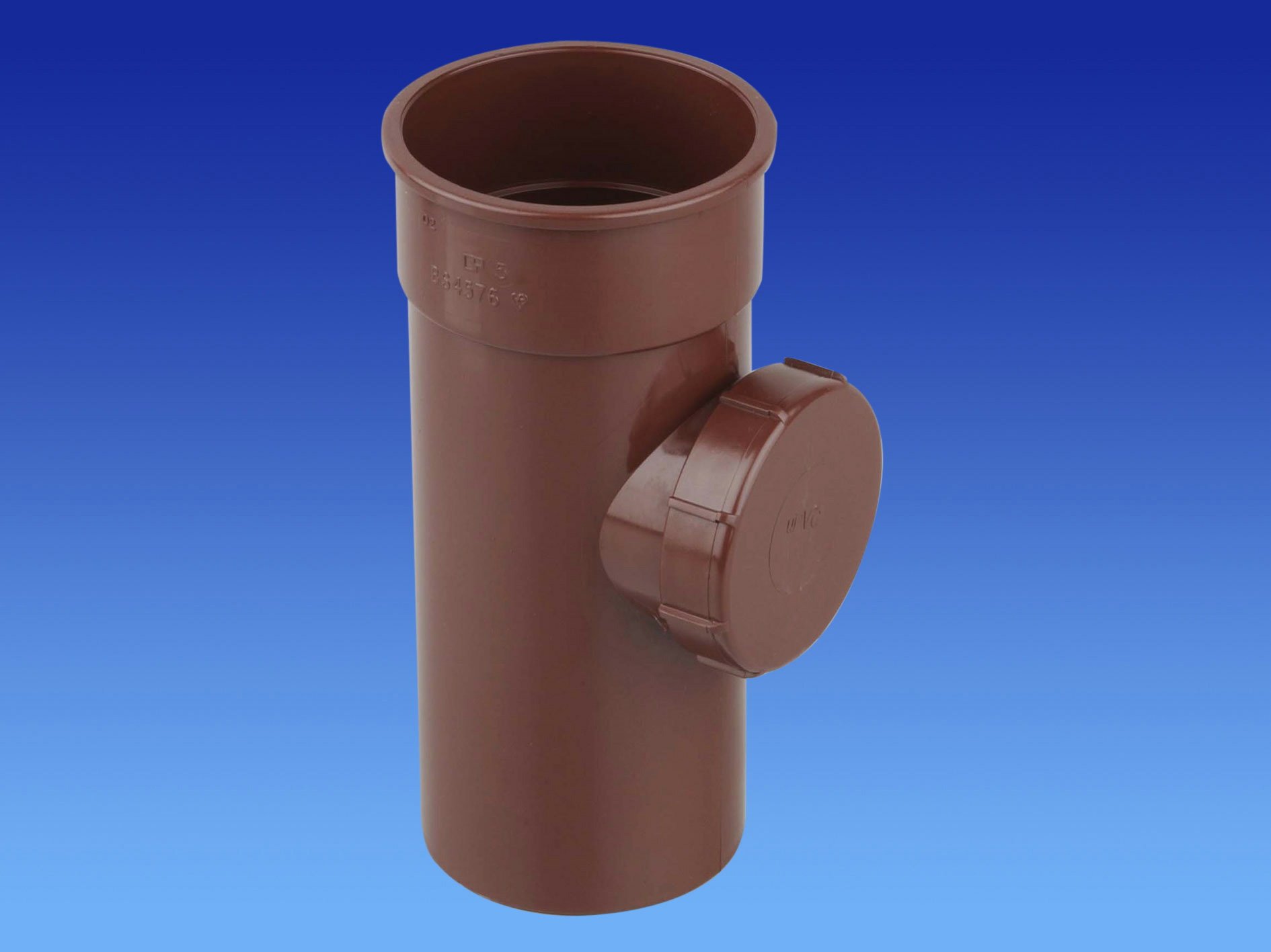 0T274N BROWN Osma Rainwater Downpipe Access Pipe – with Door 68mm