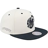 Mitchell & Ness Dallas Mavericks NBA Evergreen Snapback Hat Cap, Cream/Black