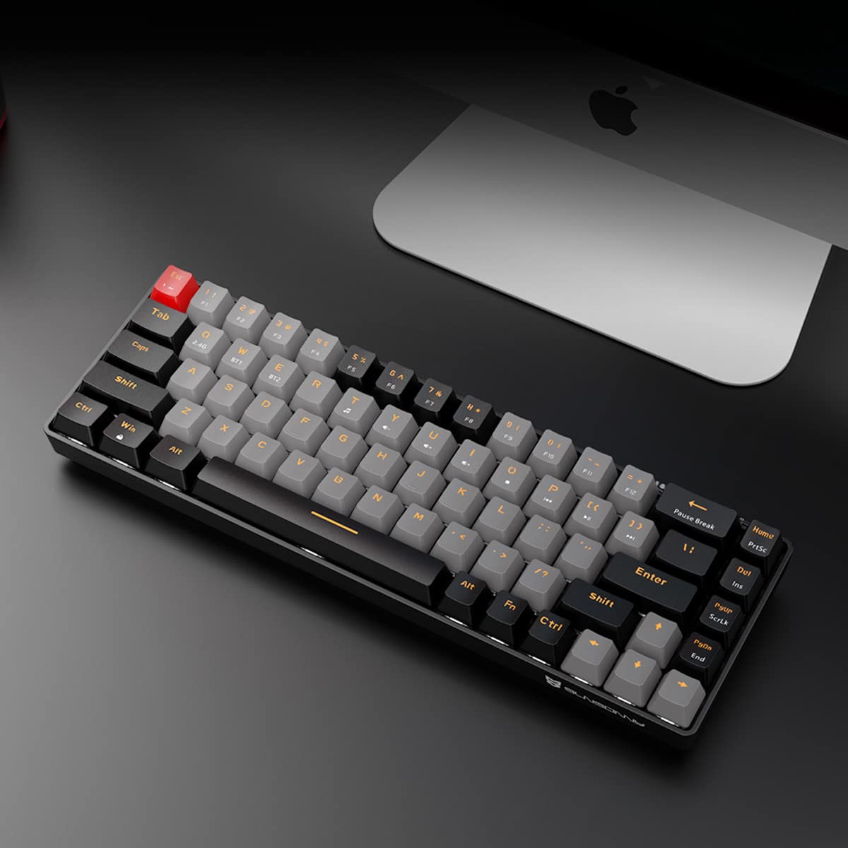 Mua Qisan Mechanical Gaming Keyboard, Dual Mode 2.4G/BT Wireless, 60% ...
