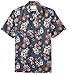 28 Palms Men's Standard-Fit 100% Cotton Tropical Hawaiian Shirt, Blue Guitar Floral, XX-Large