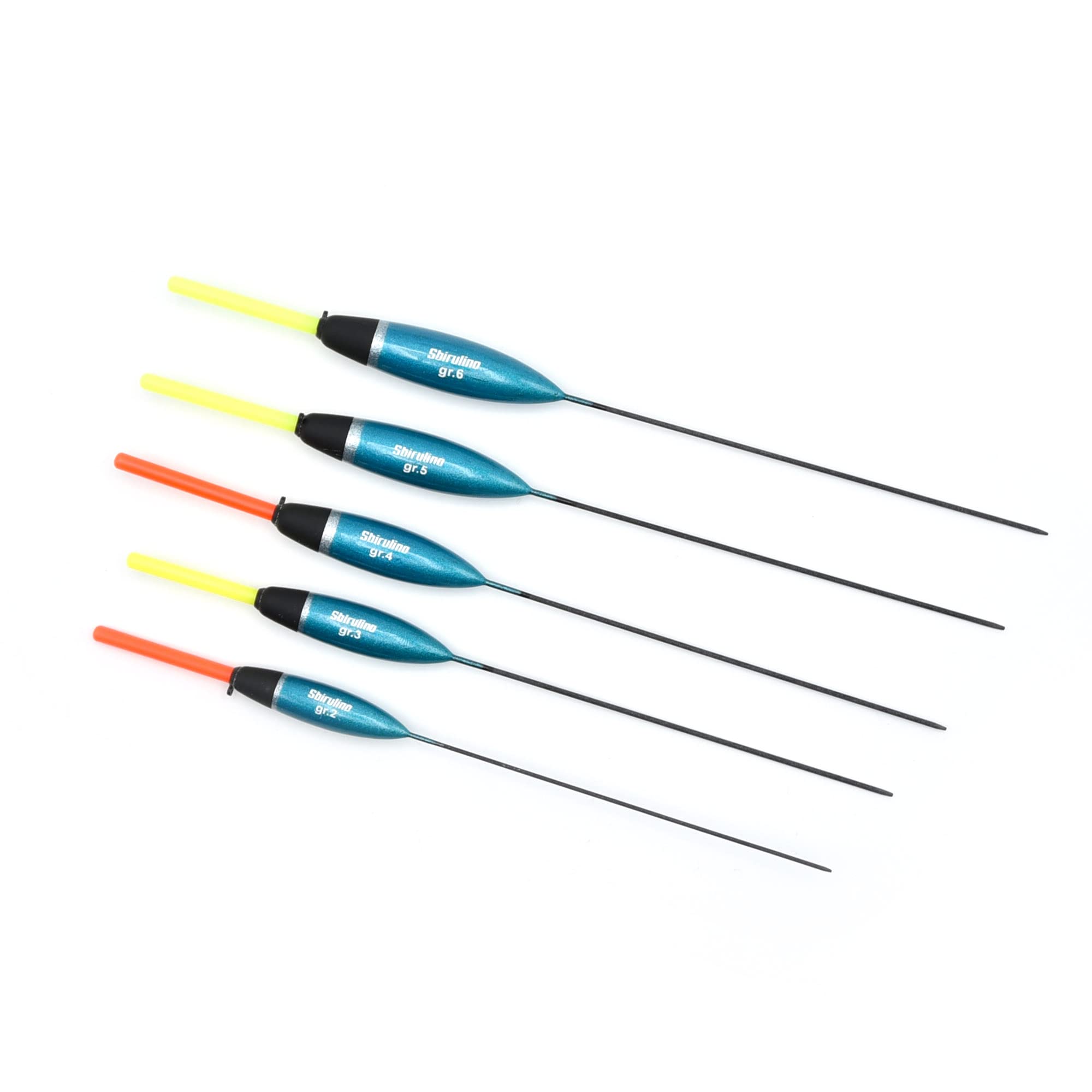 Sbirulino® Set of 5 fishing floats with light holder mm 4.5.