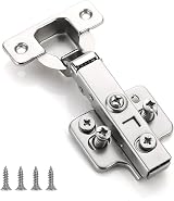 FURNIWARE 2 Pcs Soft Close Cabinet Hinges 110° Full Overlay Cupboard Steel view 1