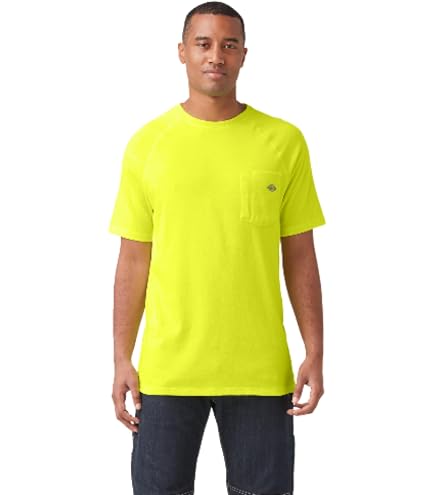 Dickies Men's Heavyweight Heathered Crew Neck T-Shirt - Short Sleeve, Rib Knit Collar, Chest Pocket, Big & Tall Sizes - View #3