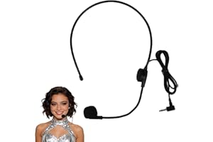 Fake Microphone Headset Prop, Singer Mic Headset Prop Rockstar Costume Accessories for Women Men Halloween Music Concert Part