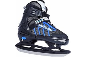 Ice Skates, Hockey Skates ​with Adjustable 4 Sizes ice Hockey Skates for Kids Boys Girls Youth Men Women and Beginners (Color