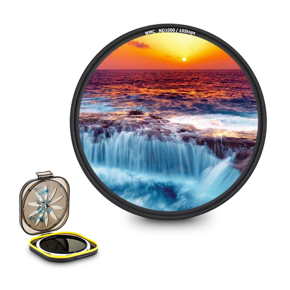 JJC 49mm ND1000 ND Filter for Canon EF-M 15-45mm F3.5-6.3 RF-S 18-45mm F4.5-6.3 EF 50mm F1.8 and Other Lenses with 49mm Filter Thread, 10-Stop Neutral Density Fader with Moistureproof Filter Case
