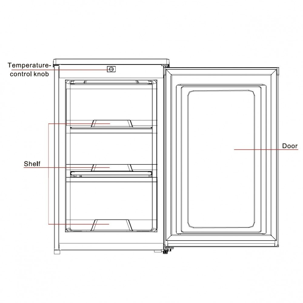 Freezers 68 Litre Energy Class A+ Cookology UCFZ68WH 50cm Freestanding