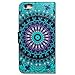 Bcov Case for iPhone 6s Plus/iPhone 6 Plus, Green Mandala DesignLeather Flip Wallet Case Cover with Card Slot Holder Kickstand for iPhone 6 Plus/6S Plus
