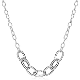 SCAMPER & CO .925 Sterling Silver Rhodium or 18k Yellow Gold Plated Carabiner Charm Necklaces for Women - Hypoallergenic Compatible Charms Sterling Silver Necklace for Women Modern Carabiner Design