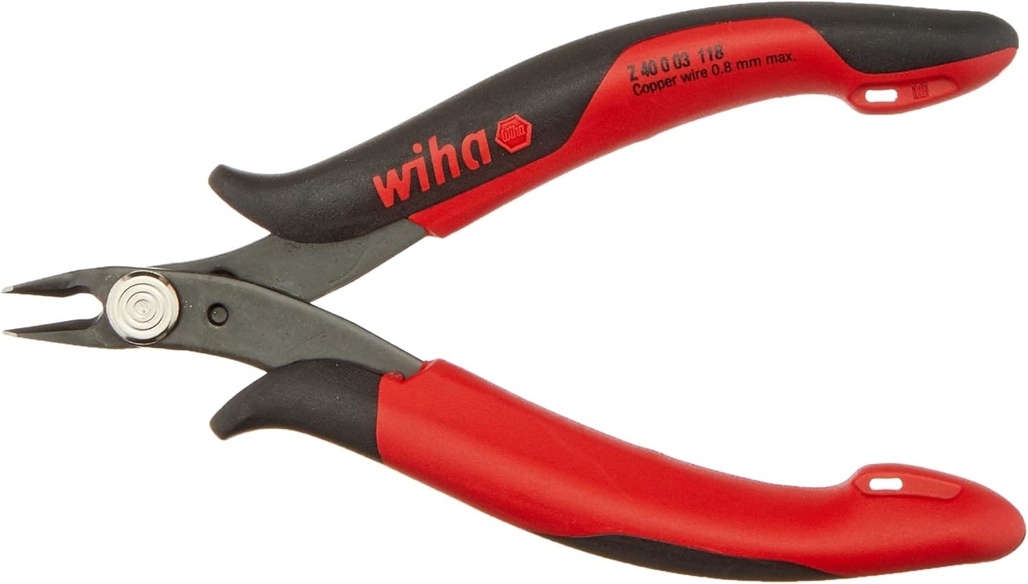 Wiha Elektron 26812 Z40011803 Wire-Cutting Pliers Micro 118 mm, Silver, lose verpackt