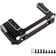 Samix SCX10 II Paraurti Corto In Ottone Nero Con Supporto Servo Regolabile