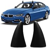 YGMONER Car 3D Devil Horns Sticker (Easy to Find Car in The Parking Lot) Halloween Car Roof Decor Elasticity Foam Bull Horns (Classic Black)