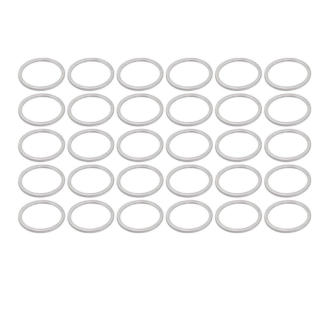 Sourcingmap 30Pcs 30mmx36mmx2mm Aluminum Motorcycle Hardware Drain Plug Washer