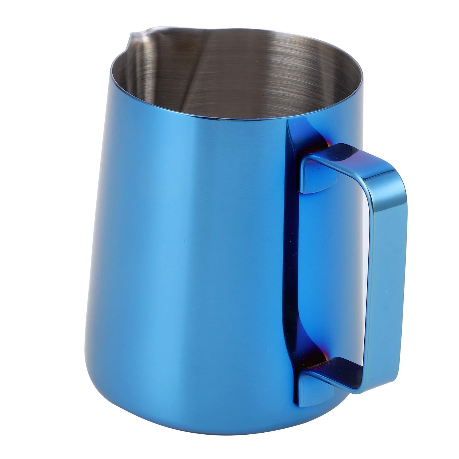 Milk Frothing Pitcher 350ml Steaming Pitchers Stainless Steel Milk Coffee Cappuccino Latte Art Barista Steam Pitchers Milk Jug Cup(Blue)