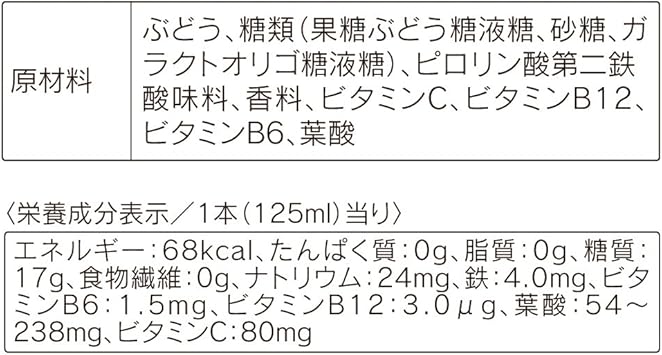 Amazon オルビス Orbis グレープfe 125ml 10本 鉄分補給ドリンク オルビス Orbis 鉄分