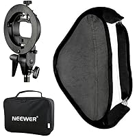 Neewer Photo Studio Multifunctional 24x24 inches/60x60 centimeters Softbox with S-type Speedlite Flash Bracket Mount and Carr