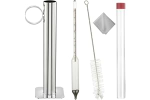 Maple Syrup Hydrometer Test Cup kit, Maple Syrup Density Kit, Measures Sugar Content in The Syrup, Stainless Steel Maple Syru