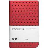 Zequenz Air Series, A6- Mini with Red Cover and Dot Premium Paper | Soft Cover 3.5in x 5.5in 200 sheets/400 pages Fountain Pen Friendly Paper