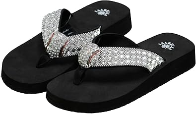 black flat flip flops
