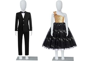 Kinsuite Kids Full Body Mannequin - 43 Inches Mannequin Full Body for Boys & Girls Clothing Adjustable Detachable Dress Model Stand with Metal Base for Retail Clothing Shops, Halloween Cosplay （1pcs）