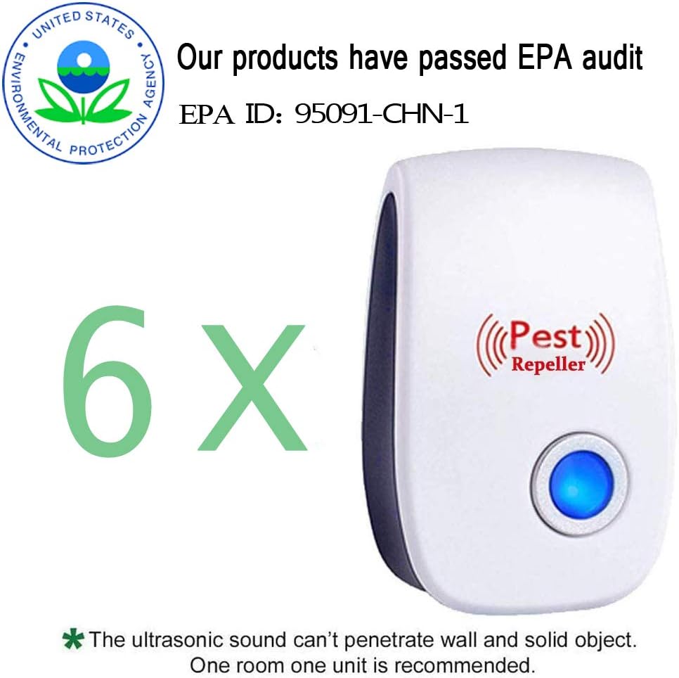Ultrasonic Pest Repeller 6 Pack, Pest Repellent Plug in Indoor Pest Control for Mosquito, Insects, Cockroaches, Mouse, Rats, Bug, Spider, Ant, Rodent, Human & Pet Safe : Garden & Outdoor