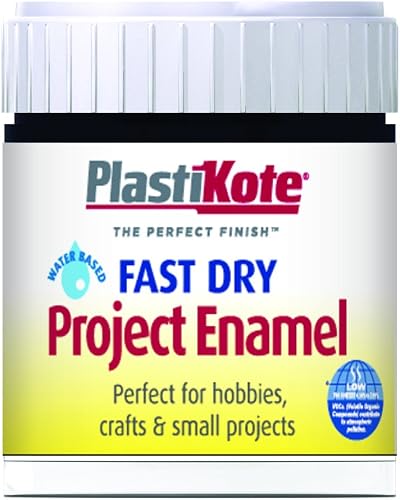 Plasti-Kote B2W Bottle 59ml Black Matt Paint - Quick Drying Hobby Craft