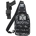 ATBP Small Tactical Sling Bag for Men with Holster Military EDC Shoulder Bag CCW Crossbody Bag 7 Liters
