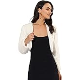 Allegra K Women's Evening Shrug Wedding Gown Fuzzy Formal Faux Fur Bolero Jacket
