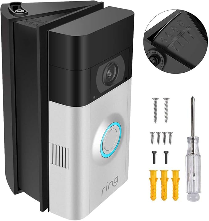 KIMILAR Angle Mount for Ring Doorbell/Ring Doorbell 2, 30 to 55 Degree Adjustable Angle Adapter