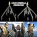 Lixada 5 Arms Alabama Umbrella Rigs with Barrel Swivels Ultralight Fishing Lures Bait Rigs for Bass Lures (4 Pcs)