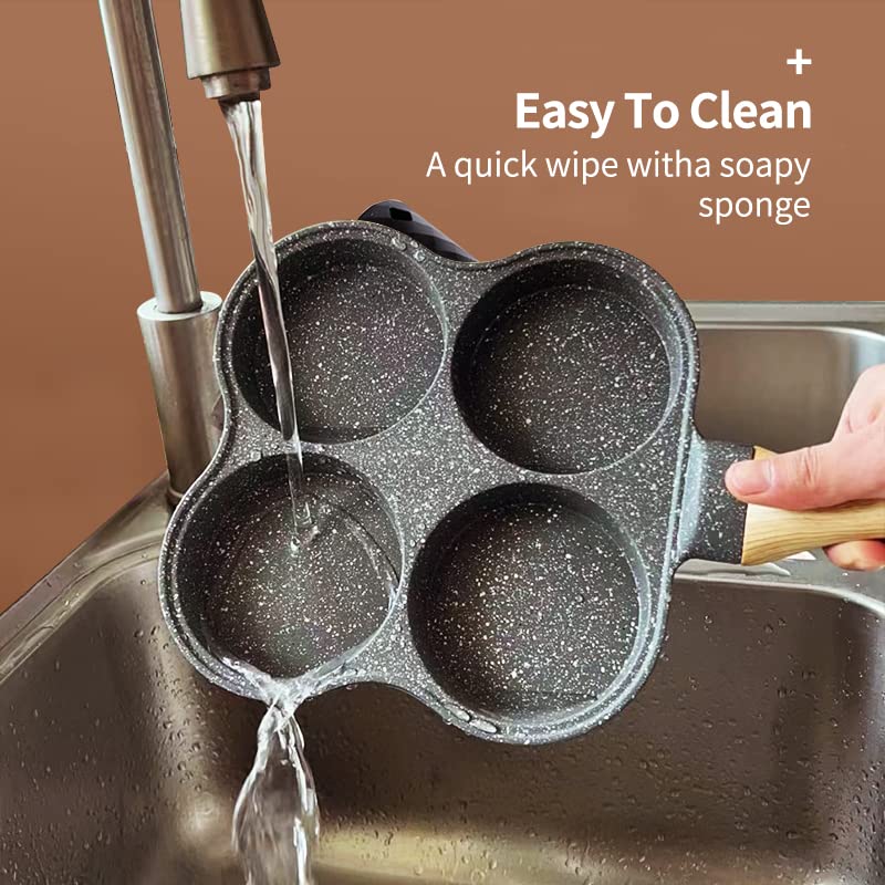 OUDE HOWE Egg Frying Pan 4Cup Nonstick Egg Frying Pan Easy Clean Egg