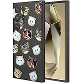 KOARWVC Phone Case for Galaxy S23 Ultra Case, Samsung S23 Ultra SM-S918U Case Cute cat Pattern Design Slim Protective Soft TPU Bumper Phone Cover for Samsung Galaxy S23 Ultra Black Cat