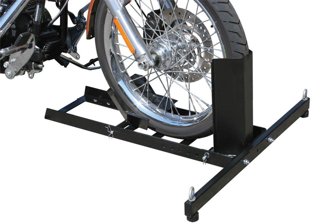Amazon Com Motorcycle Stand And Wheel Chock For Up To 1800 Lbs Capacity Tilting Wheel Adapter And Free Standing Design Home Improvement